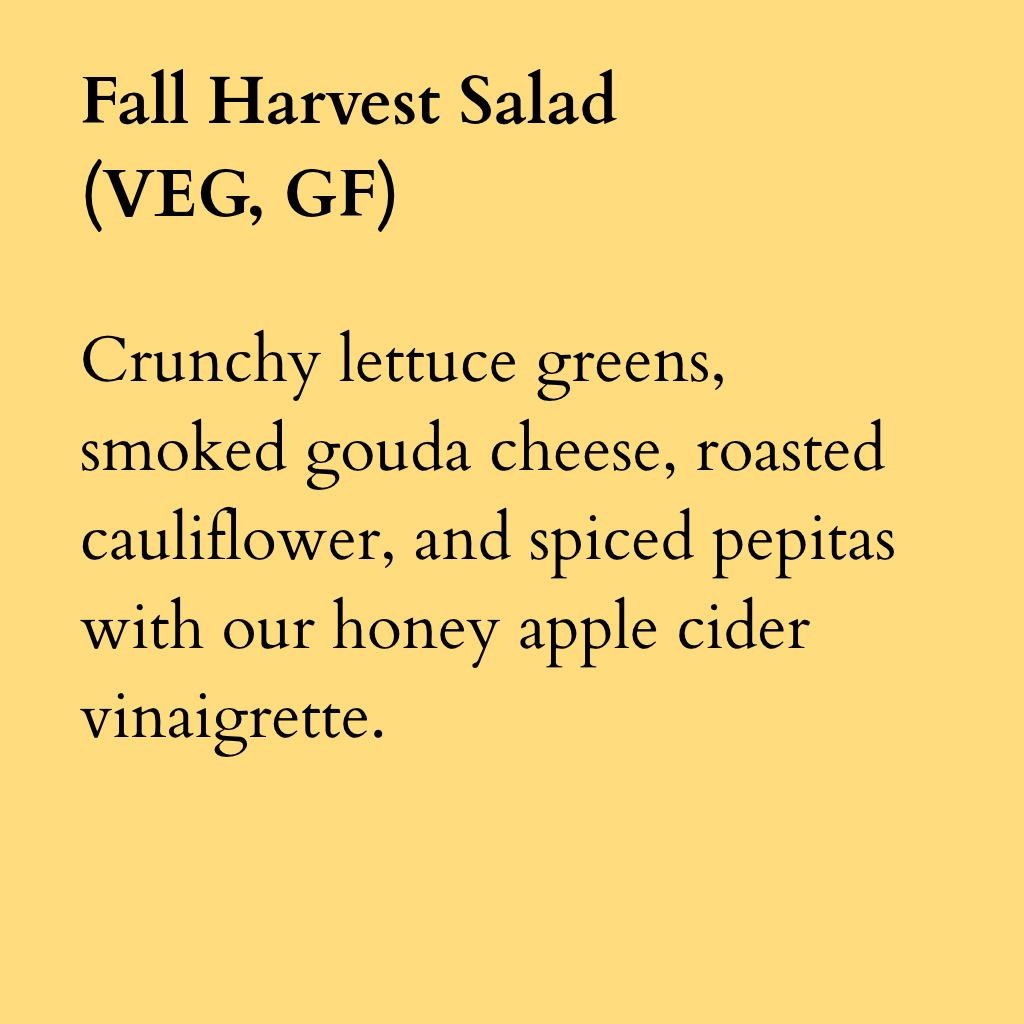 Fall Harvest Salad (VEG, GF)