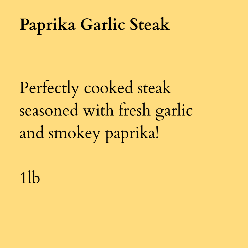 Paprika Garlic Steak
