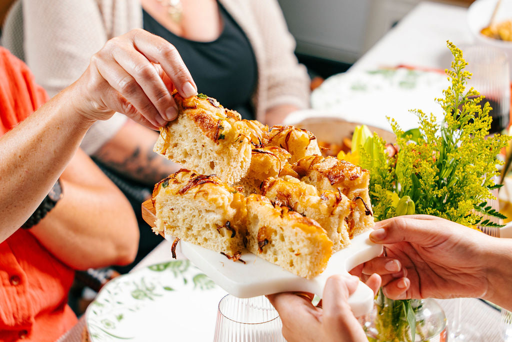 Rosemary, Sage + Caramelized Onion Focaccia