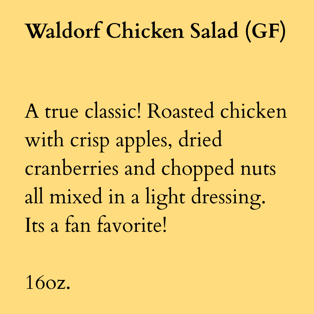 Waldorf Chicken Salad (GF)